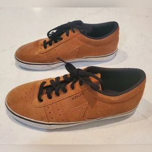 Dekline Suede Leather Mens Size 8 Shoes Tan Brown Skateboard Casual